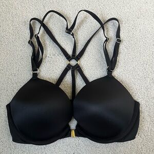 Victoria's Secret Black Strappy Push-Up Bra